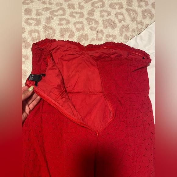 Worn once! Flirty Red Hot Mini Dress - Picture 8 of 9